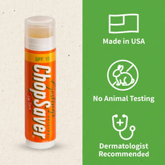 ChopSaver ingredientes naturales de EE. UU. sin alcohol ni parabenos.
