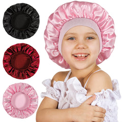 Gorro satén choshion para niños dormir, protege rizos durante la noche