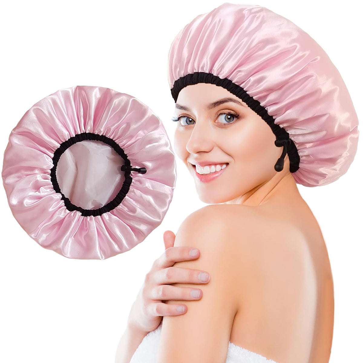 Gorro ducha choshion para mujer, enfoque amplio, cómodo para cabello largo.