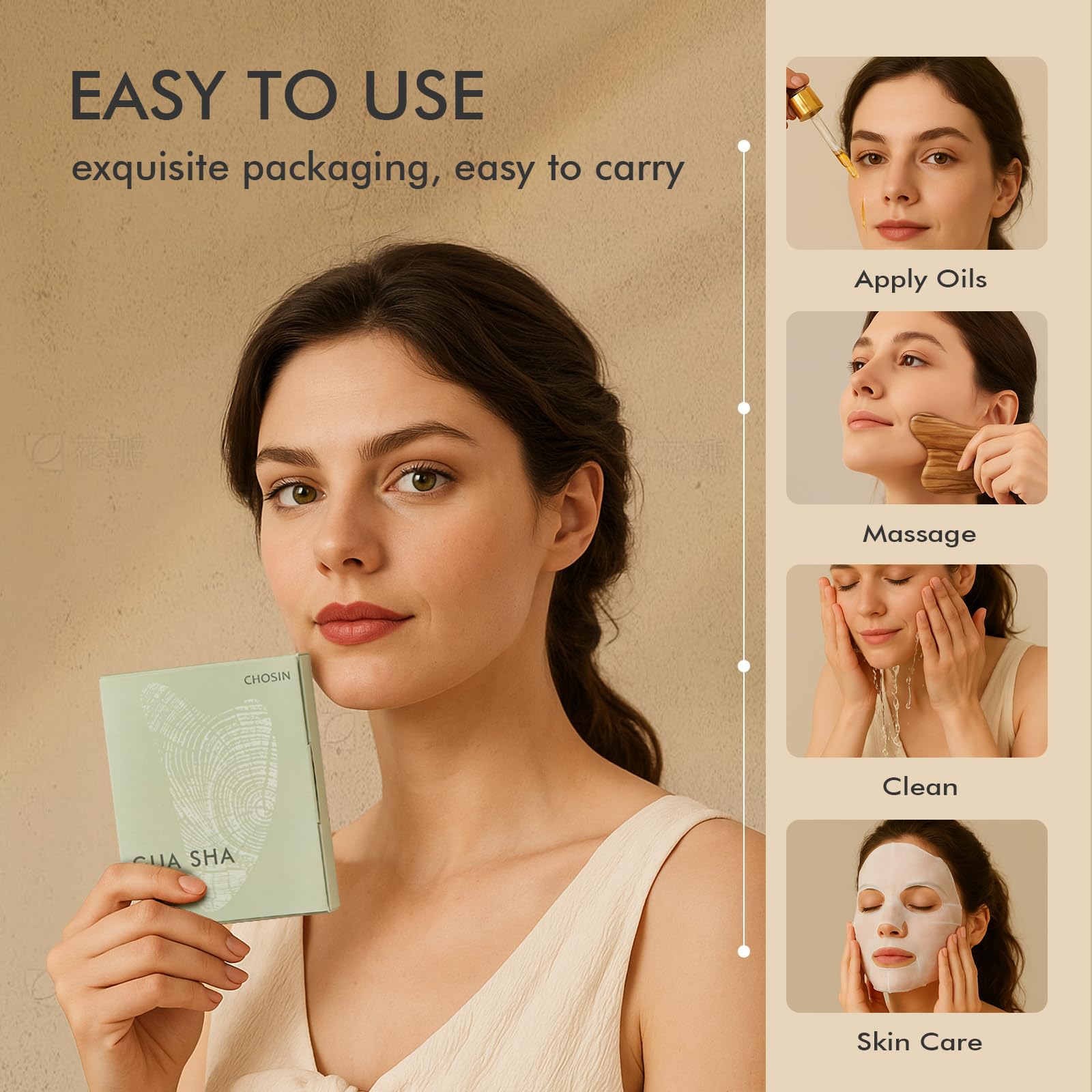 CHOSIN Gua Sha Regalo perfecto para autocuidado diario.