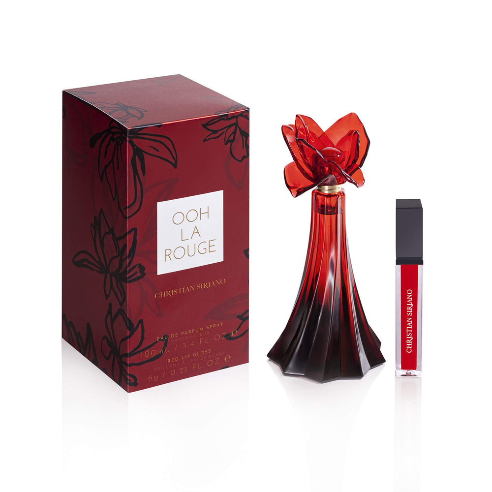 Christian Siriano Ooh La Rouge, frasco luminoso para una fragancia duradera