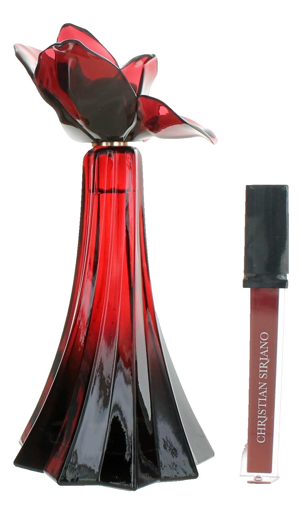 Ooh La Rouge Exclusif de Christian Siriano, brillo labial rojo, acabado brillante para completar el estilo.