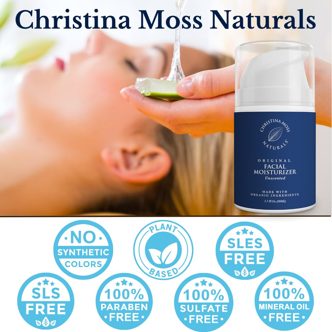 Textura ligera y no grasa para uso diario con Christina Moss Naturals.