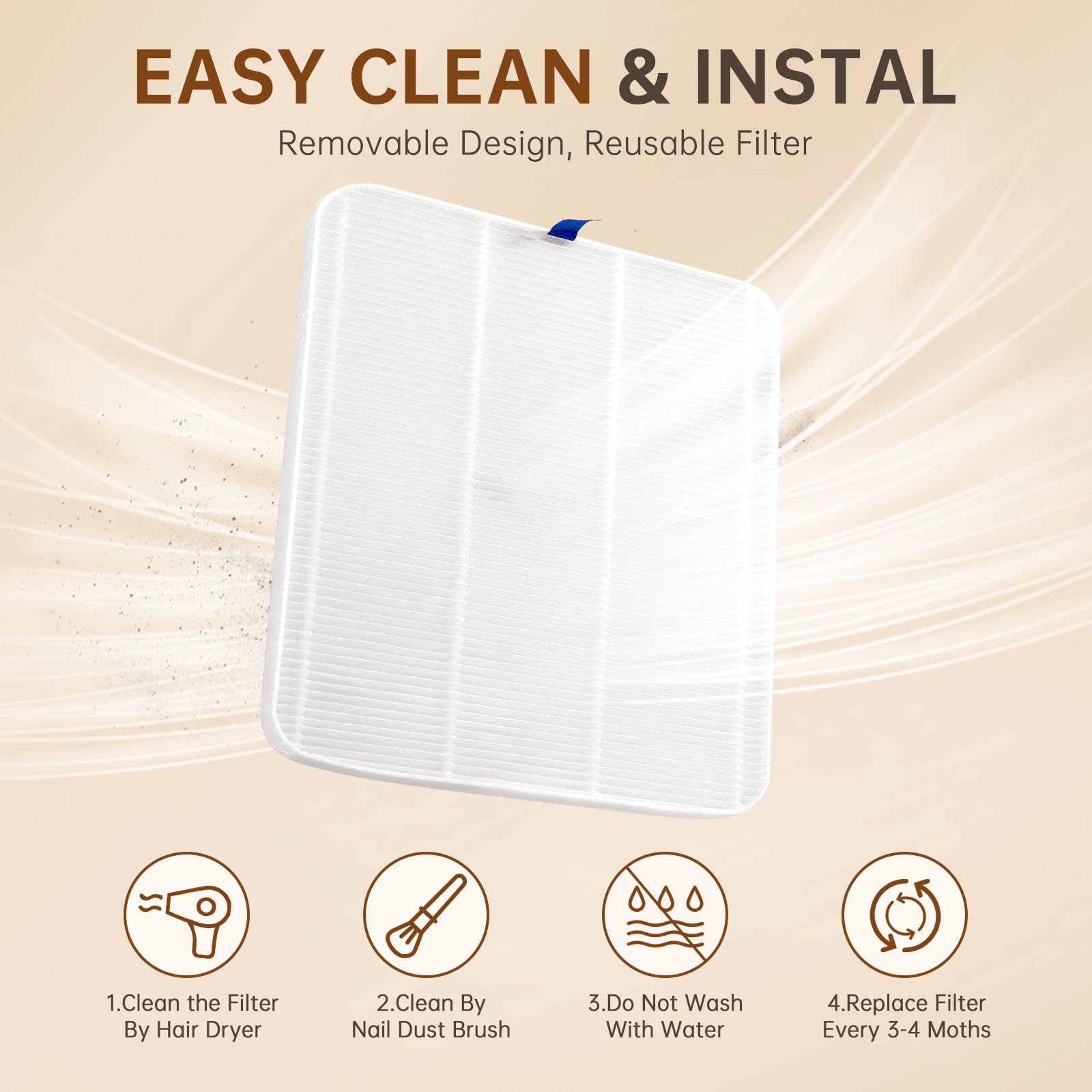 CHRISTINE SHELLY filtros descartables y reutilizables, higiene asegurada