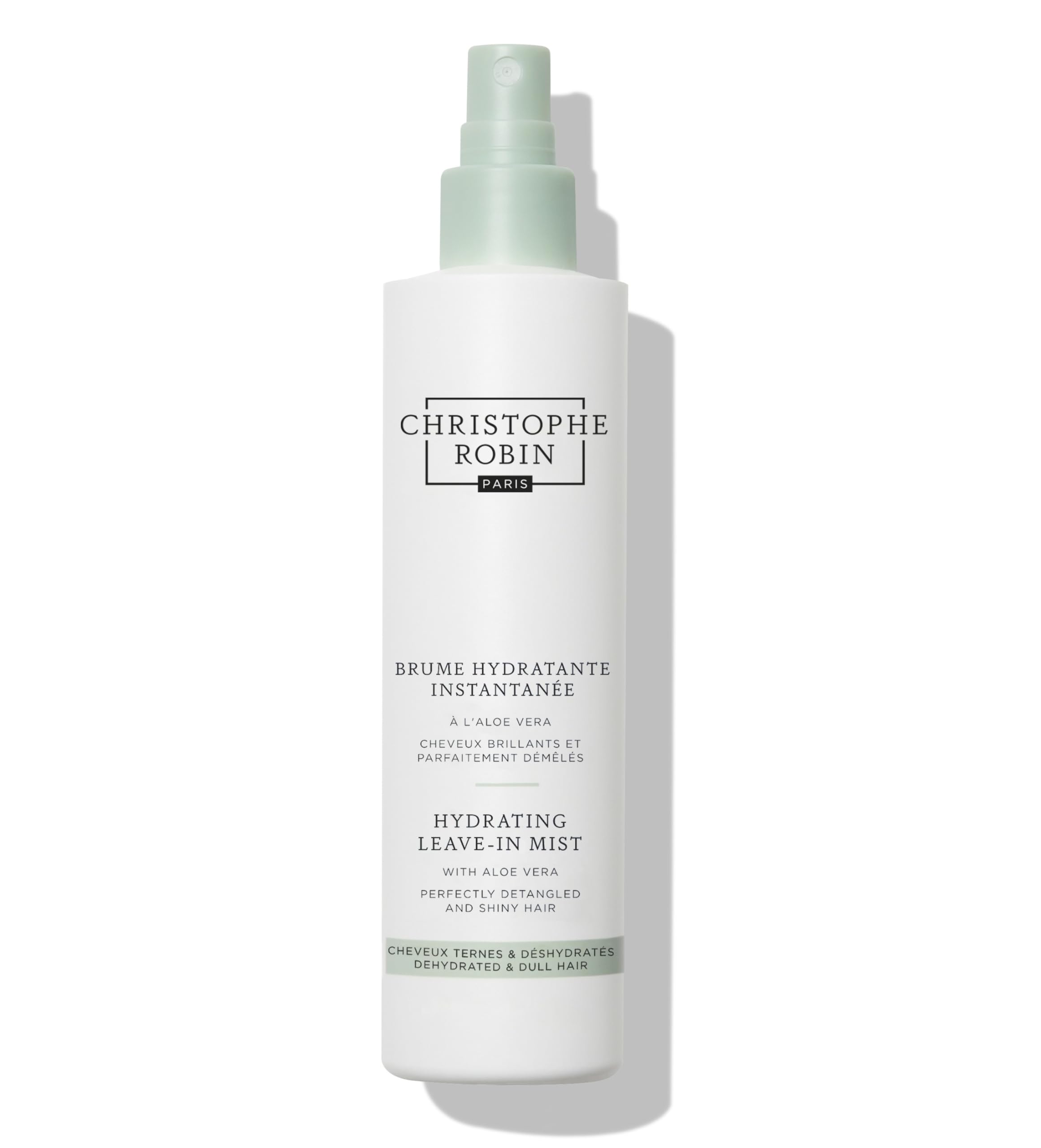 Christophe Robin bruma hidratante Aloe Vera, botella-atomizador para cabello suave y desenredado