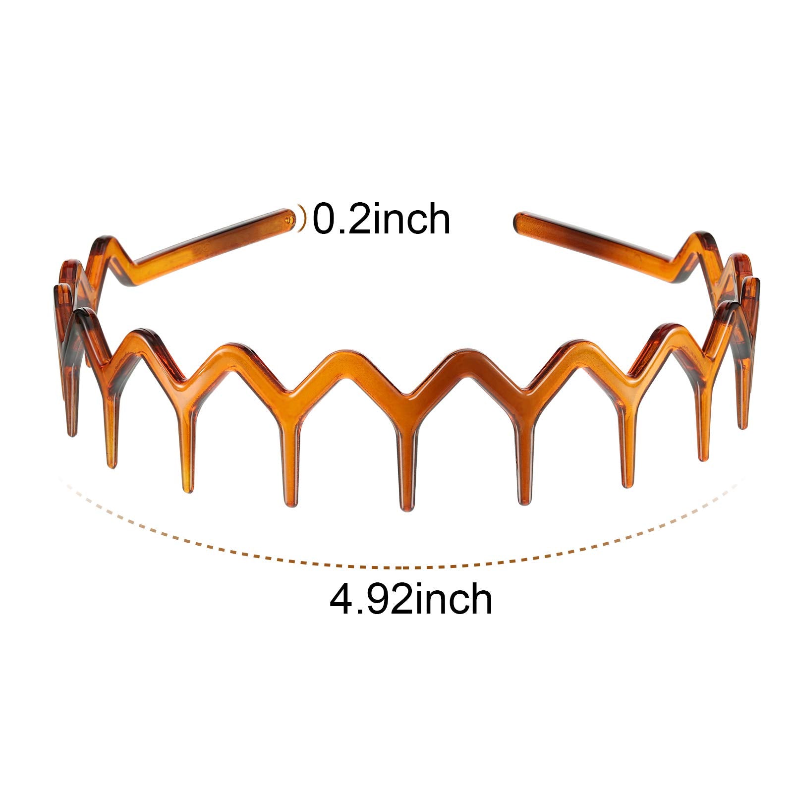 Diadema zigzag negra de Chuangdi ofrece sujeción estable para cabello grueso
