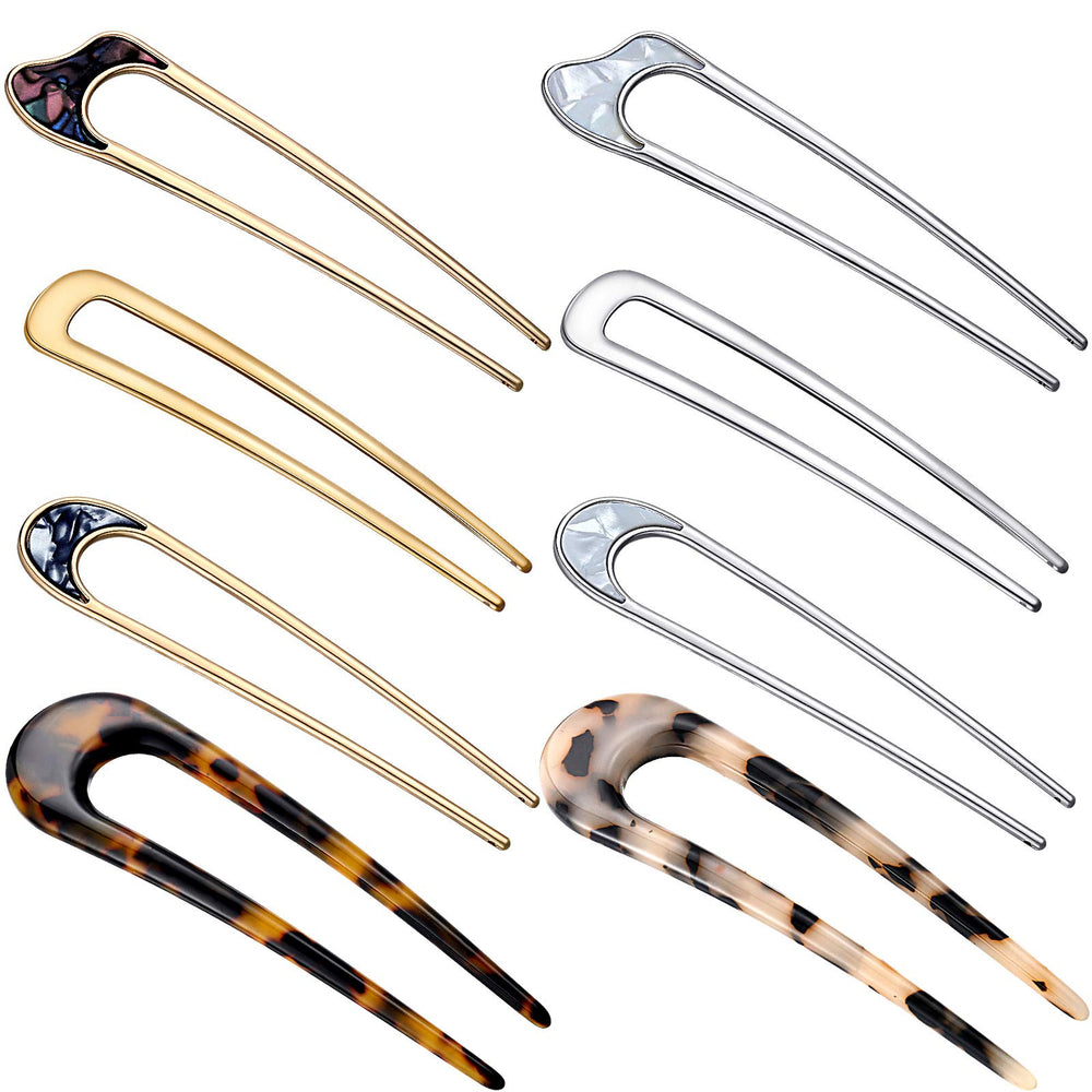 Chuangdi pasadores U 8 piezas, ideales para recogidos