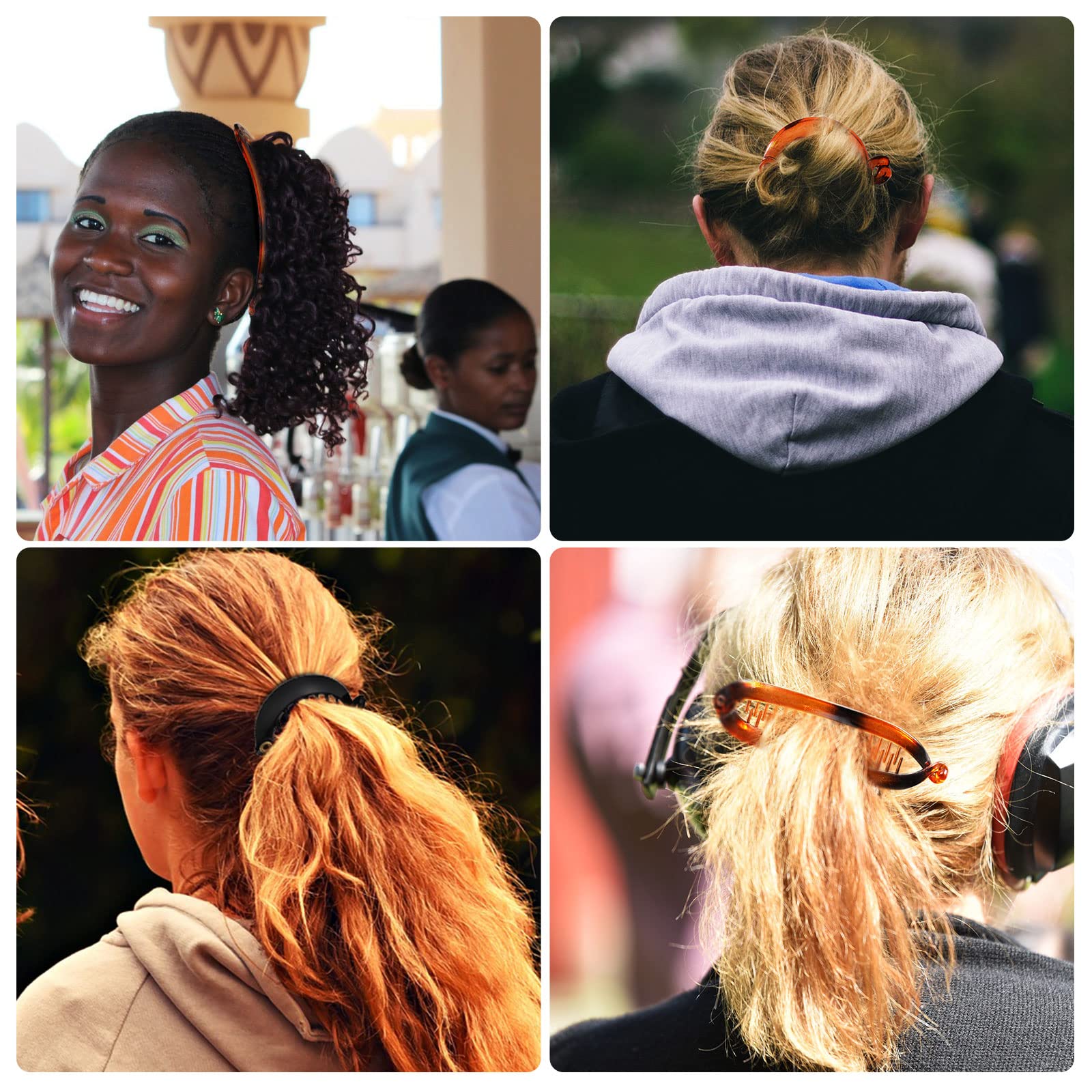 Pinzas negras de Chuangdi para cabello de todo tipo con estilo.