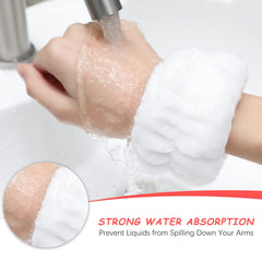 Chuangdi pulseras absorbentes para lavado de rostro naranja, absorbentes y prácticas.