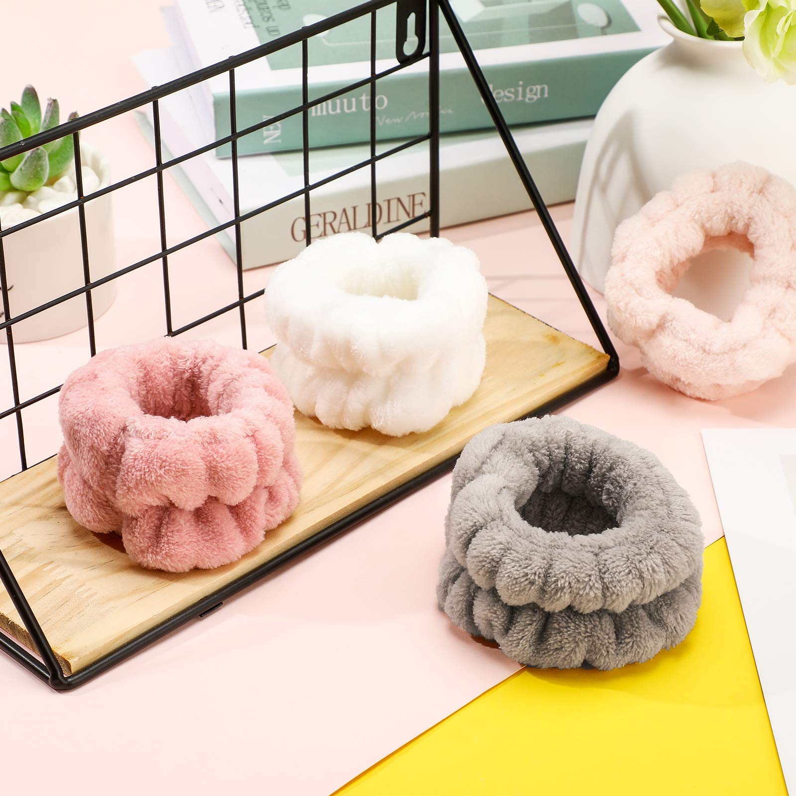 Chuangdi toalla muñeca de microfibra para lavado facial con textura suave.