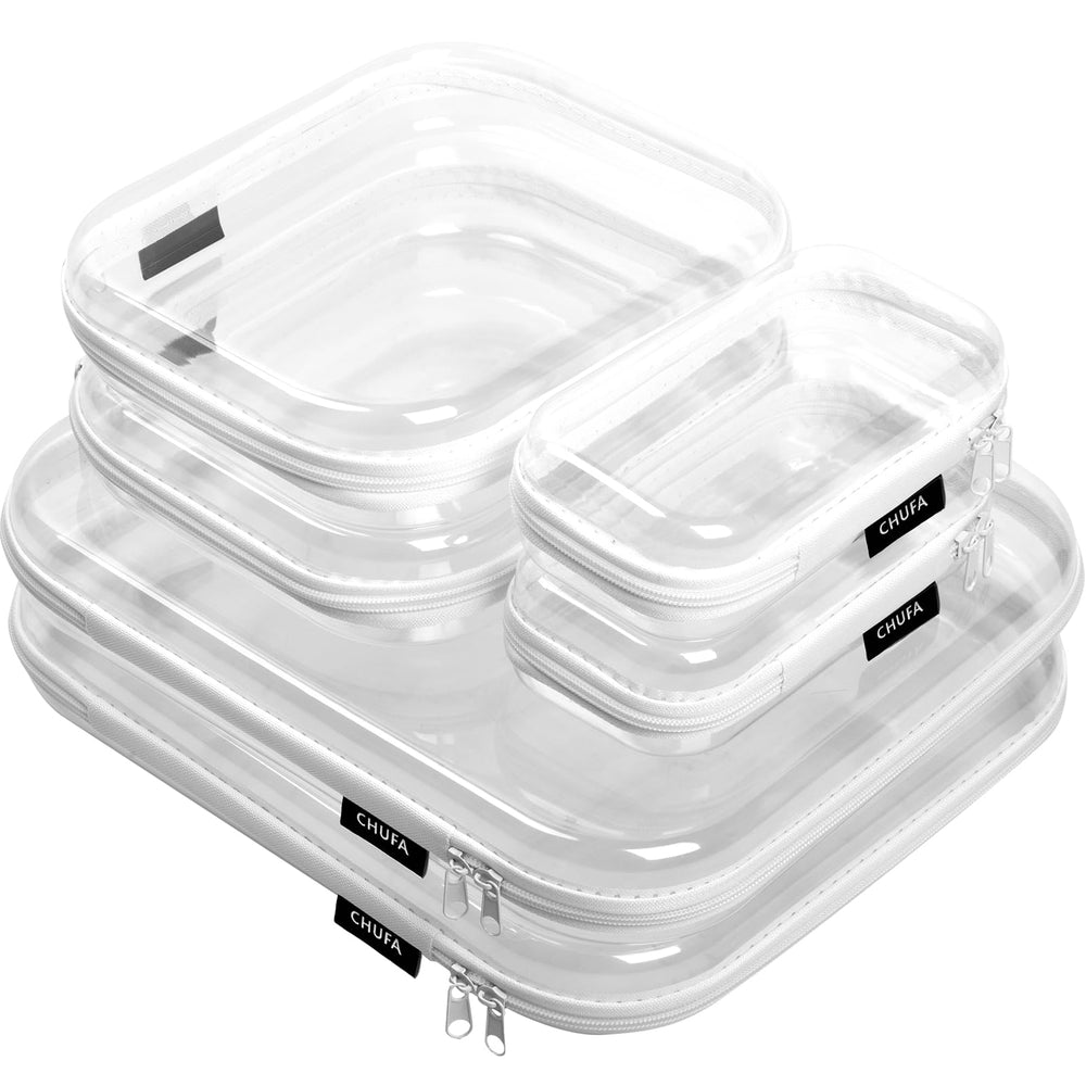 Chufa estuche duro transparente pequeño, ideal para cosméticos y accesorios de viaje