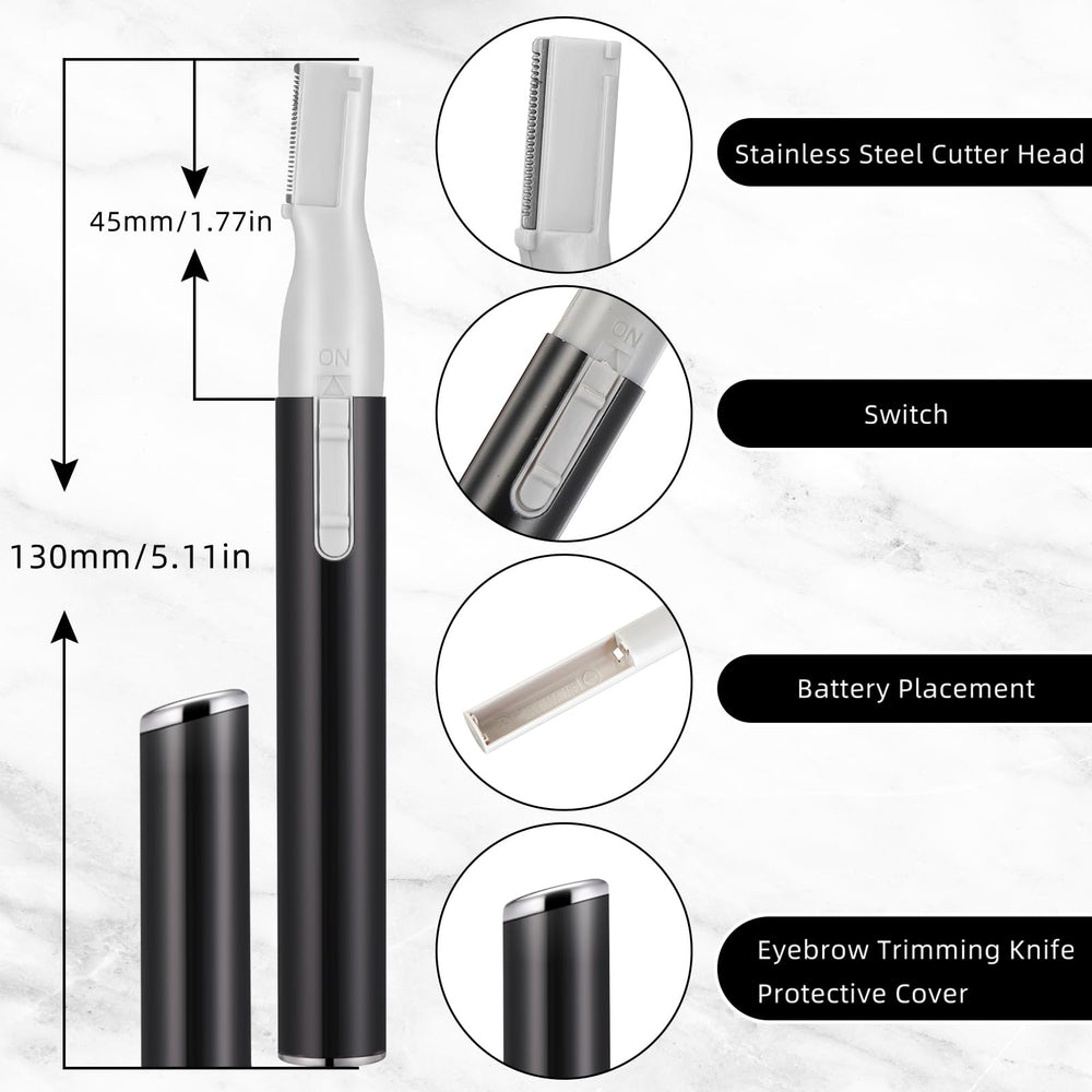 Chumia con peine ajustable para cejas, dos longitudes para acabado preciso.