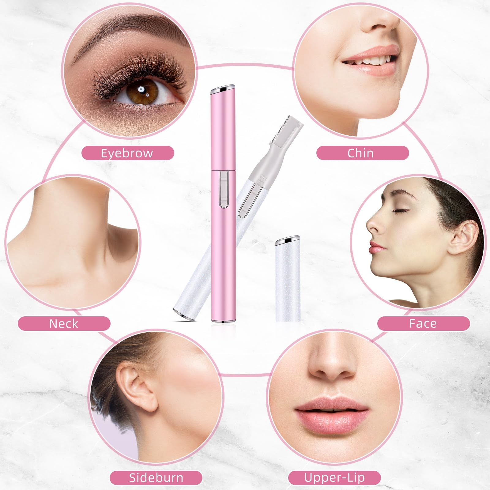 Chumia cuchilla con borde obtuso para cejas sin irritación