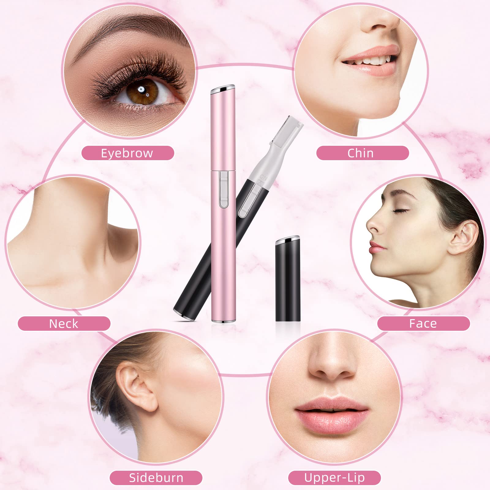 Chumia diseño compacto, útil para vello facial suave y cómodo.