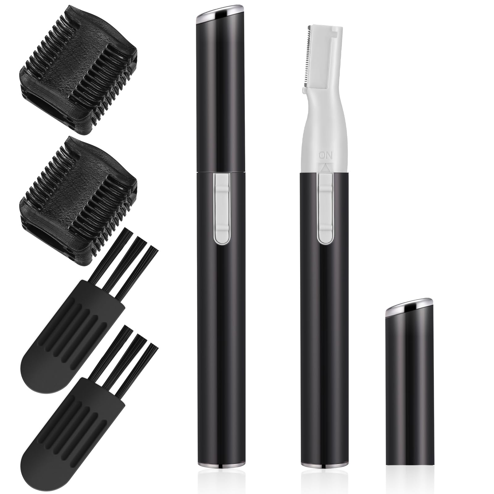 Chumia recortadora de cejas compacta, funciona con pilas para retoques en viaje.