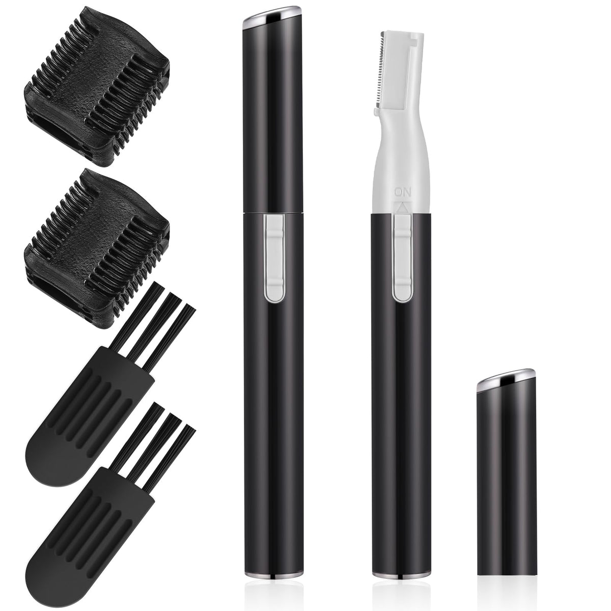 Chumia recortadora de cejas compacta, funciona con pilas para retoques en viaje.