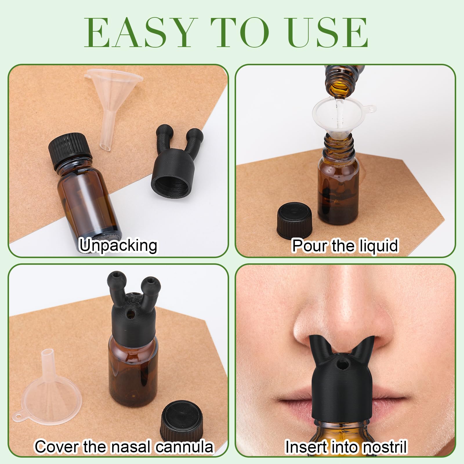 Chunful inhalador con tapa de apertura fácil para uso rápido