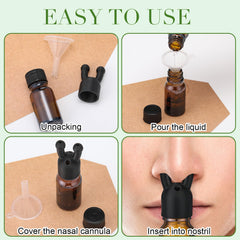 Chunful inhalador con tapa de apertura fácil para uso rápido