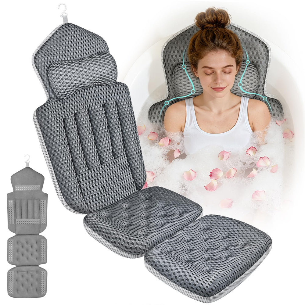 Almohada de baño Ciavca, cuerpo entero 135 cm x 40 cm, para mayor confort y apoyo.