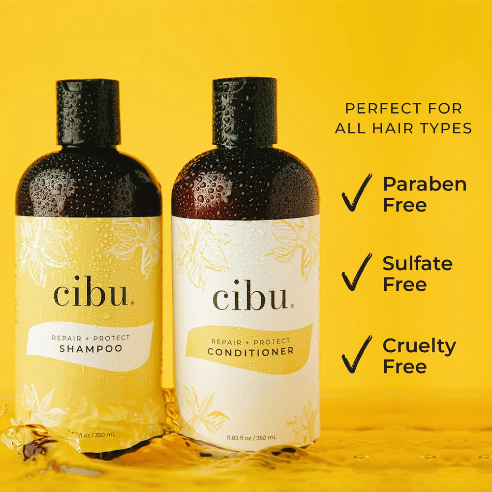 Acondicionador CIBU Repair + Protect, aplicación suave en cabello dañado