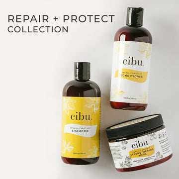 Resultado final de CIBU Repair + Protect, cabello brillante y sano