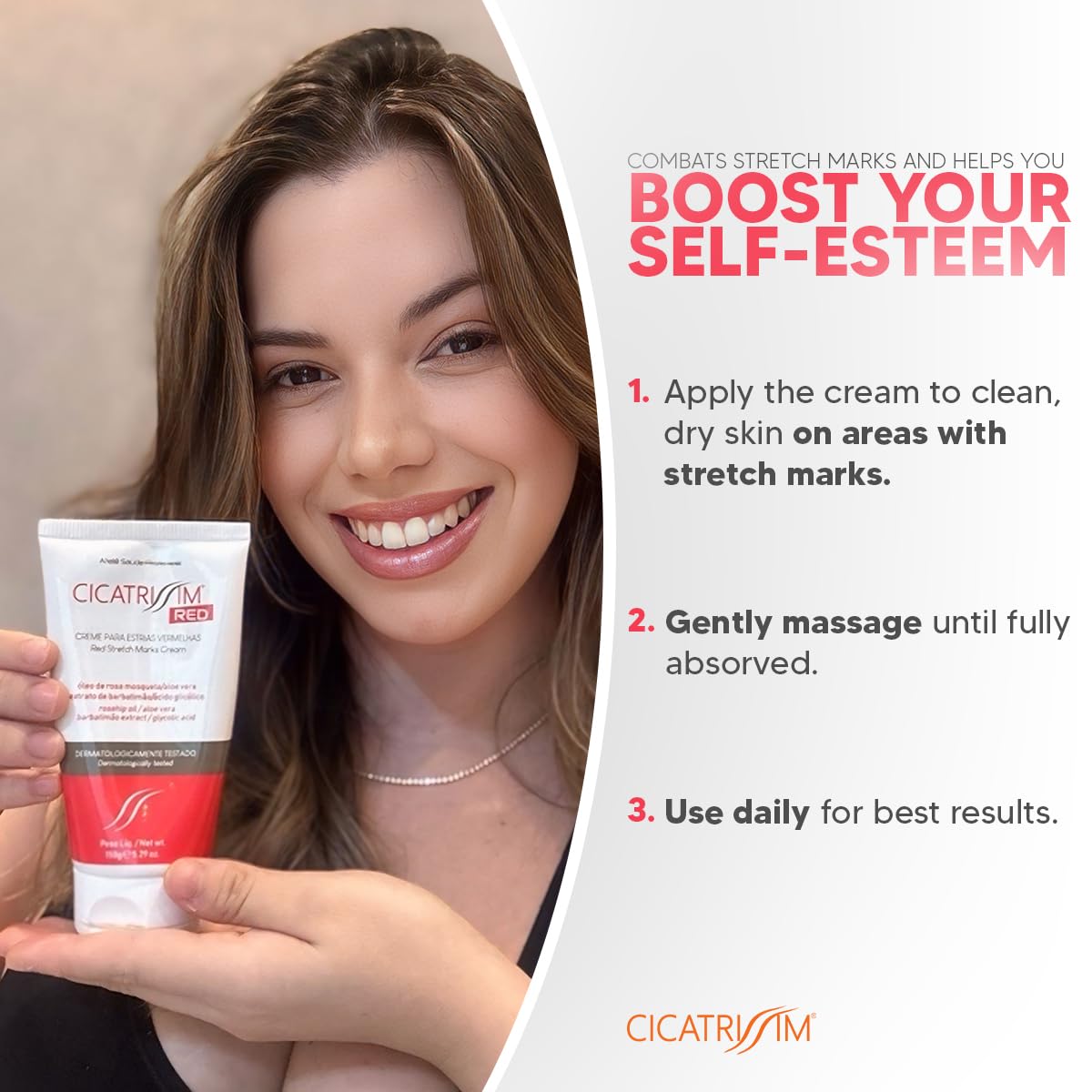 Cicatrissim crema aplicacion abdomen masaje frasco 150g: uso cómodo con masaje suave.