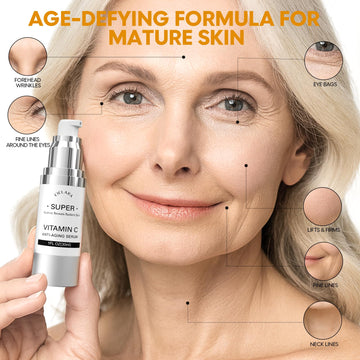CIELARA suero de vitamina C 20% con gotero, aplicación suave y precisa.