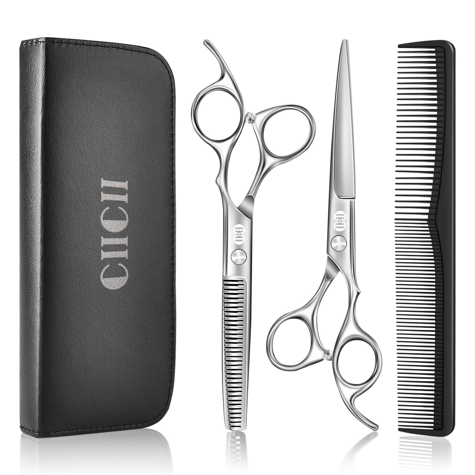 Tijeras CIICII para corte de pelo profesional, enfoque en 6-7 pulgadas, precisión.