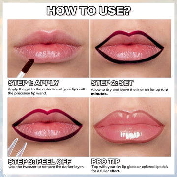 Cilrofelr delineador labial 8 tonos, adaptable a tonos de piel.