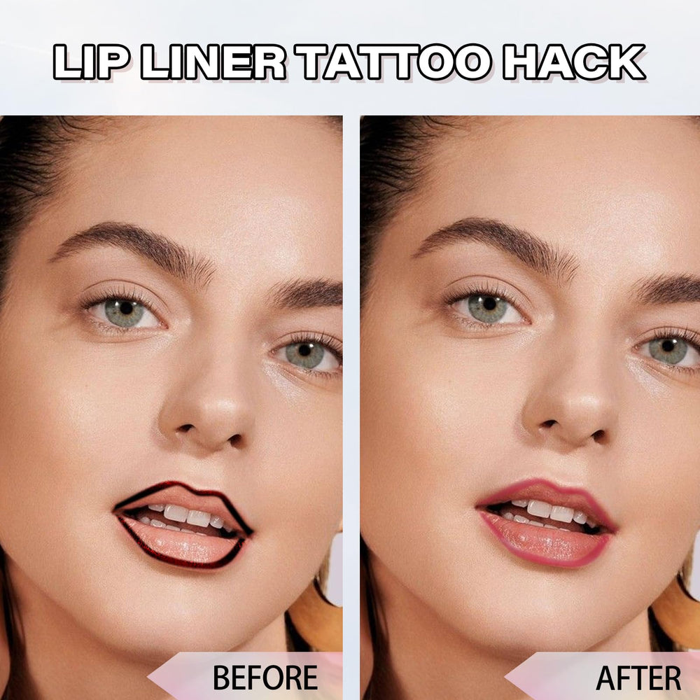 Cilrofelr delineador labial desprendible rosa, aplicación limpia y retirada controlada.