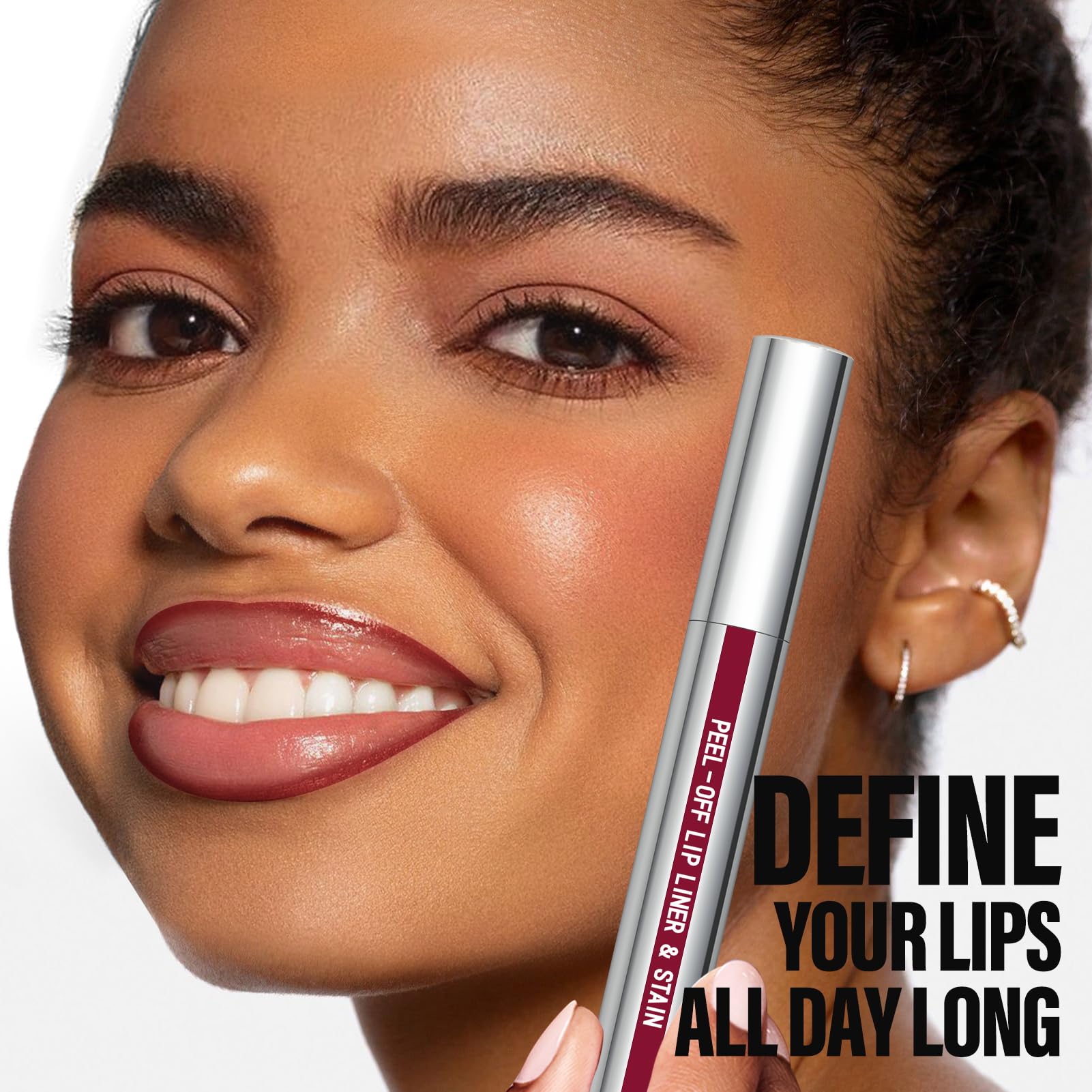 Delineador labial Cilrofelr en tonos rosados y marrones.
