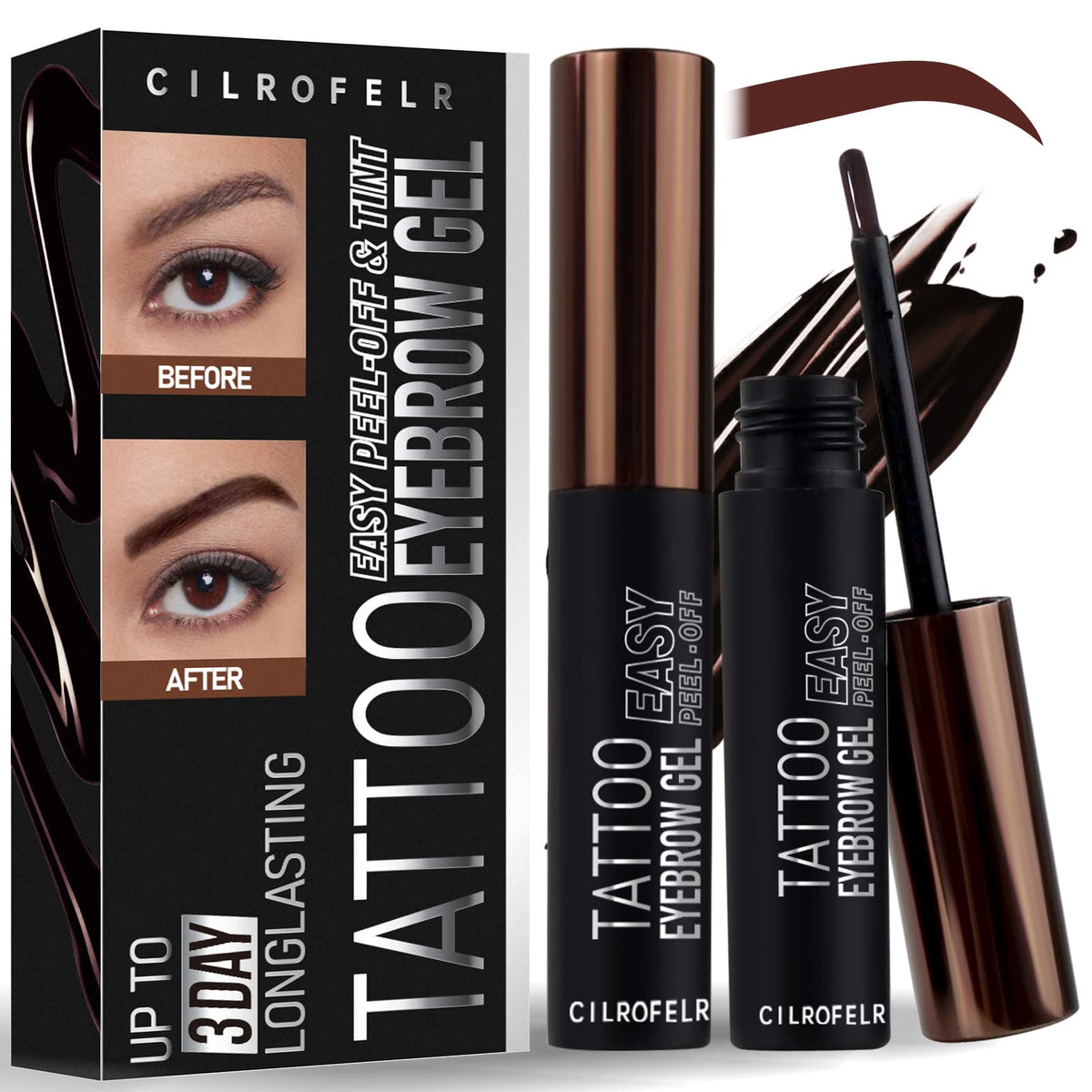 Cilrofelr gel cejas tatuaje: aplicación precisa para definir cejas.