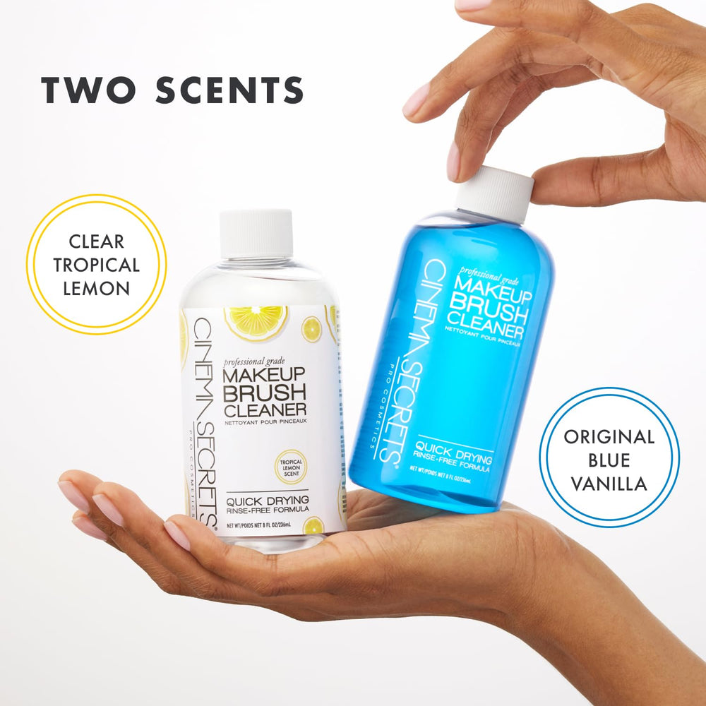 Cinema Secrets Original Blue Vanilla – pinceaux en train de sécher, nettoyage rapide sans rinçage