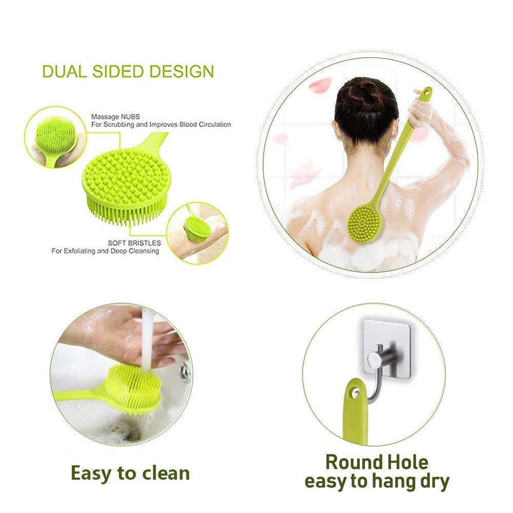 Cerdas de silicona Cinlitek para exfoliar suavemente la piel.