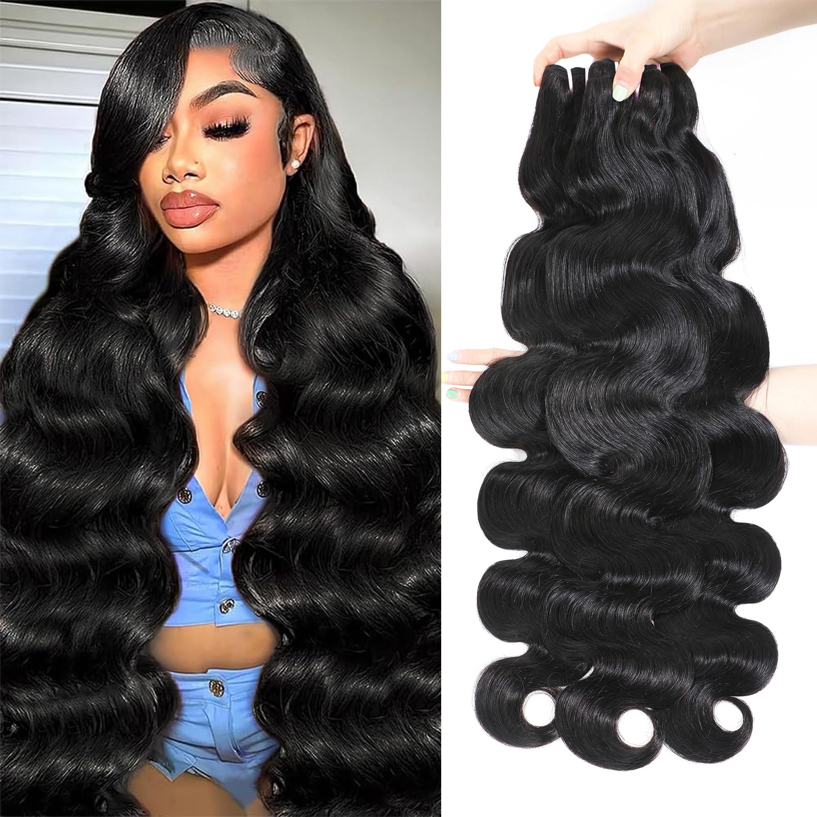 Ciracevi cabello indio virgen ondulado de 20 pulgadas con textura natural para peinados duraderos