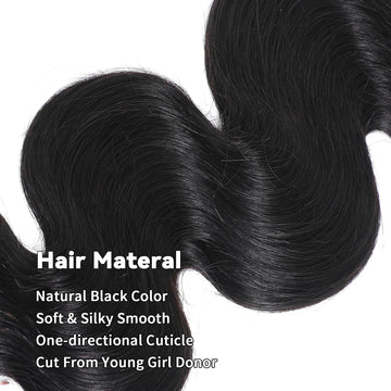 Ciracevi cabello indio virgen ondulado de 24 pulgadas con brillo natural