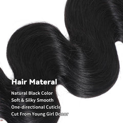 Ciracevi cabello indio virgen ondulado de 24 pulgadas con brillo natural