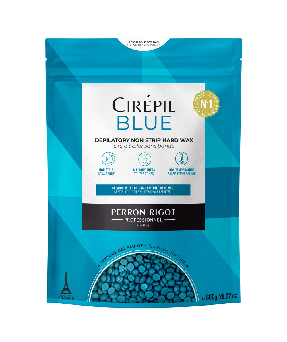 Cirepil azul, perlas de cera dura 800 g, empaque profesional para uso en casa
