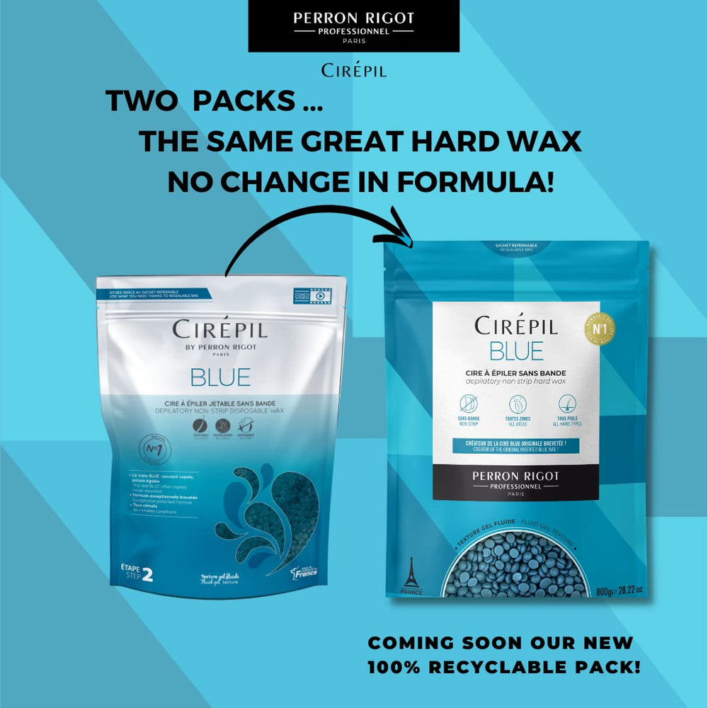 Cirepil azul, textura gel suave durante el derretimiento para depilación cómoda