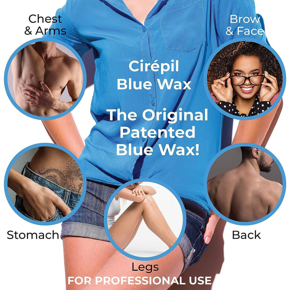 Cirepil Azul: textura gel suave para piel sensible durante la depilación.