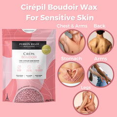 Cirepil Boudoir, temperatura baja y textura cremosa: depilación suave en zonas sensibles.