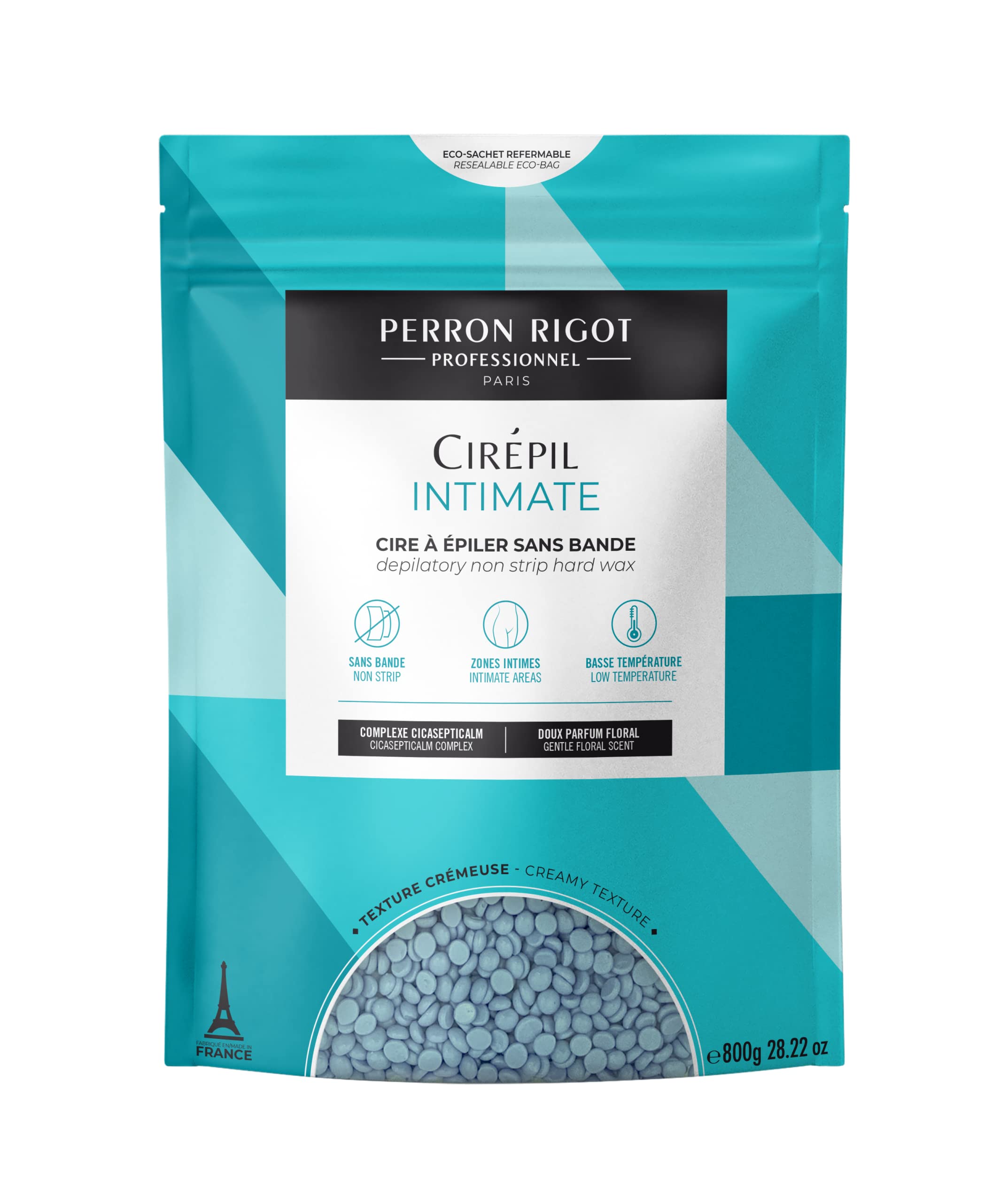 Cirepil Intimate, bolsa cera 800g para depilación suave de zonas sensibles.