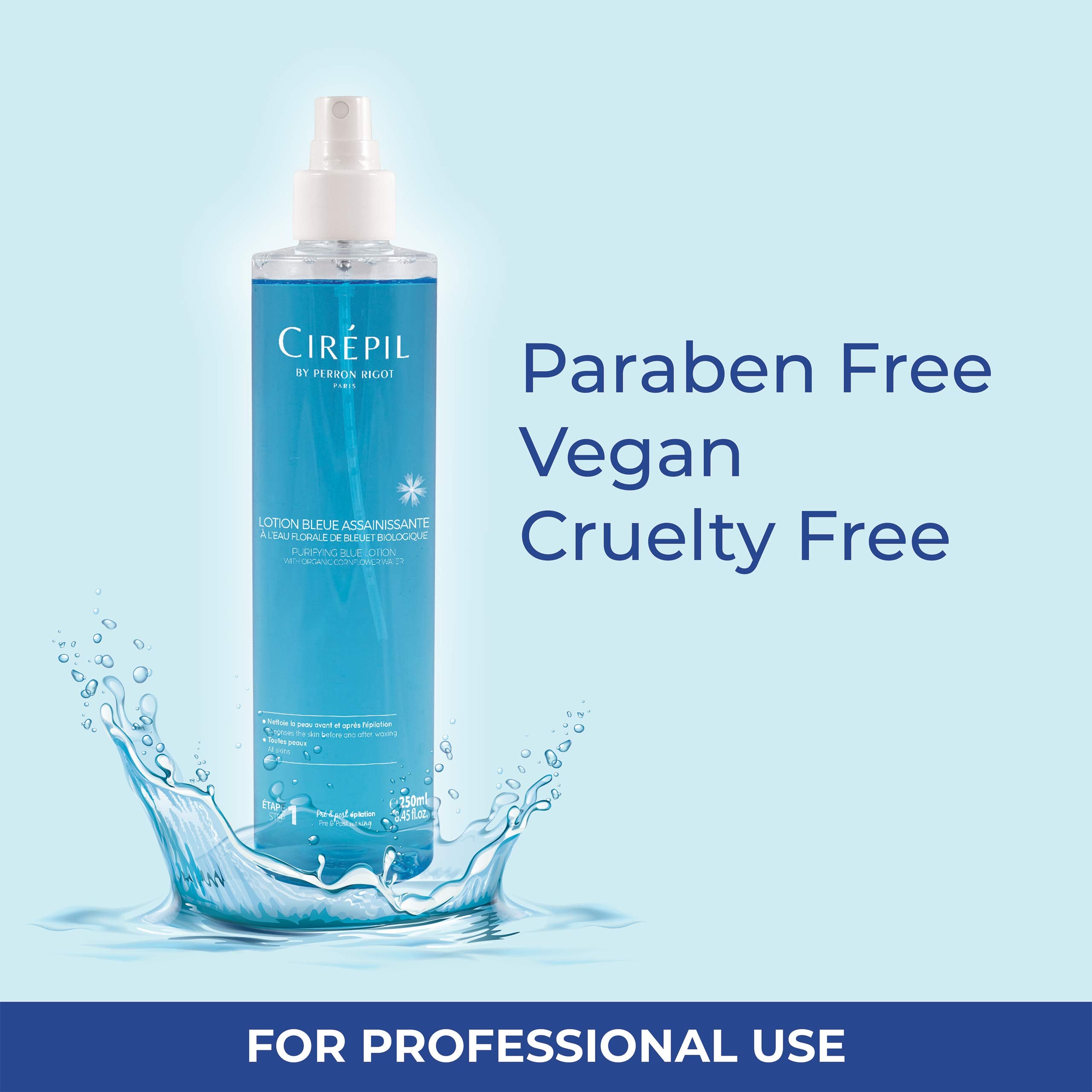 Botella de Cirepil en entorno profesional de estética.