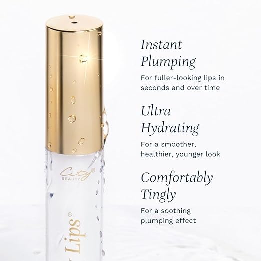 Effet brillant immédiat de City Lips Clear sur les lèvres.