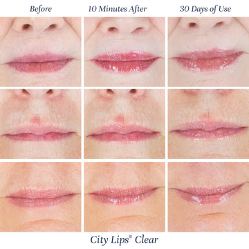 Suaviza visualmente las líneas de los labios con City Lips Clear.