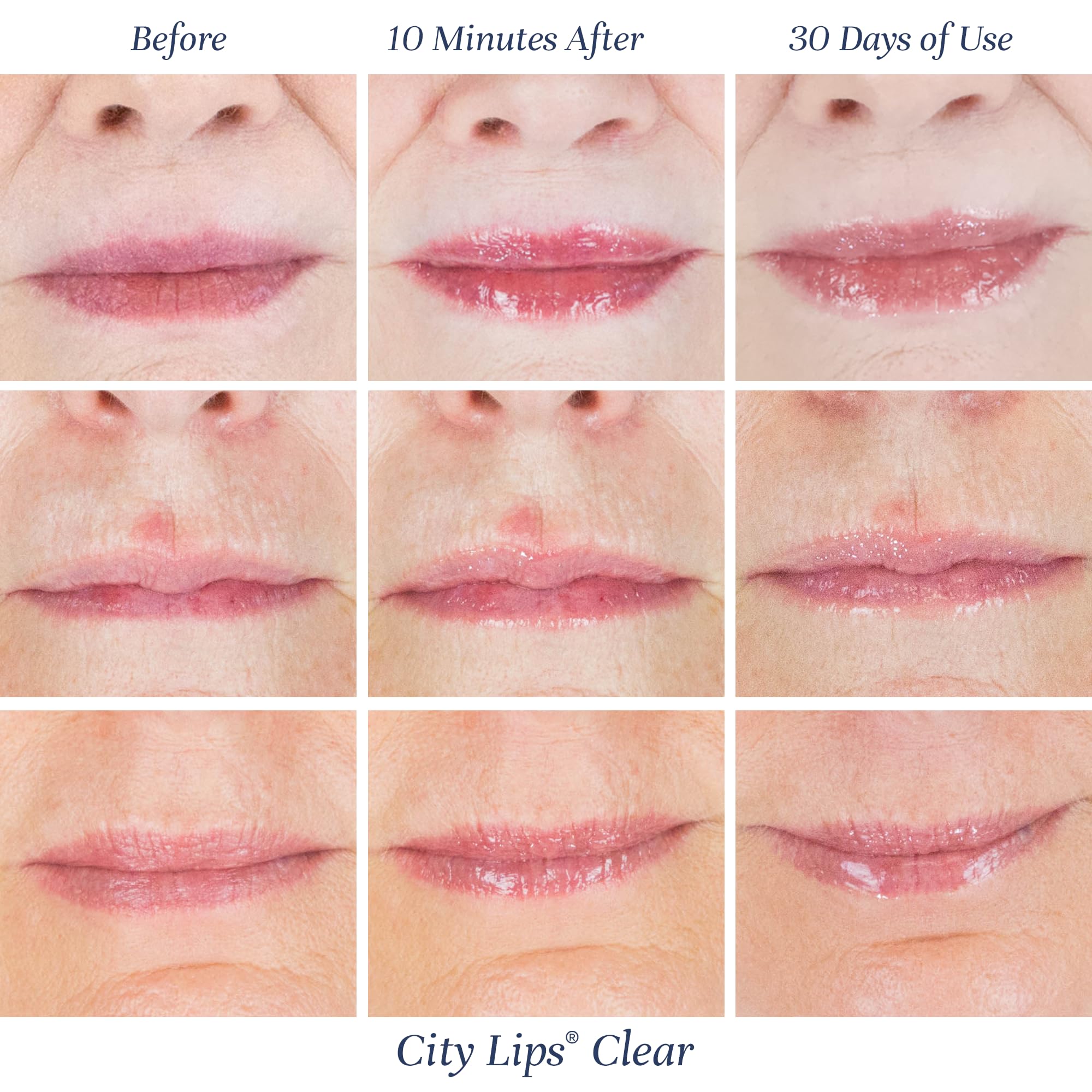 Sphères d’acide hyaluronique dans City Lips Clear hydratant durablement.