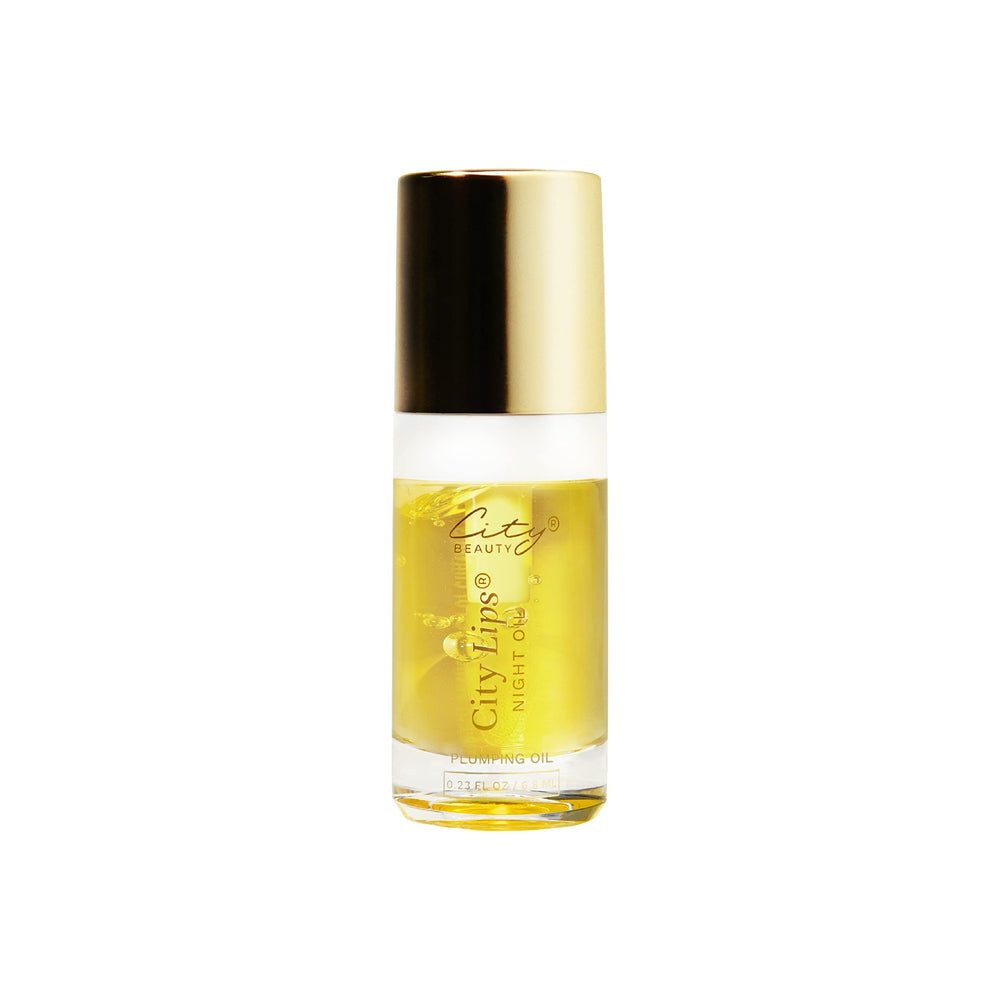 City Beauty City Lips Night Oil: botella con hidratación intensa durante la noche para labios suaves.
