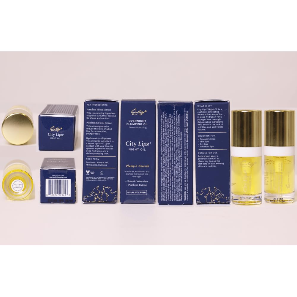 City Beauty City Lips Night Oil: fórmula libre de parabenos, aceites minerales, ftalatos y sulfatos.