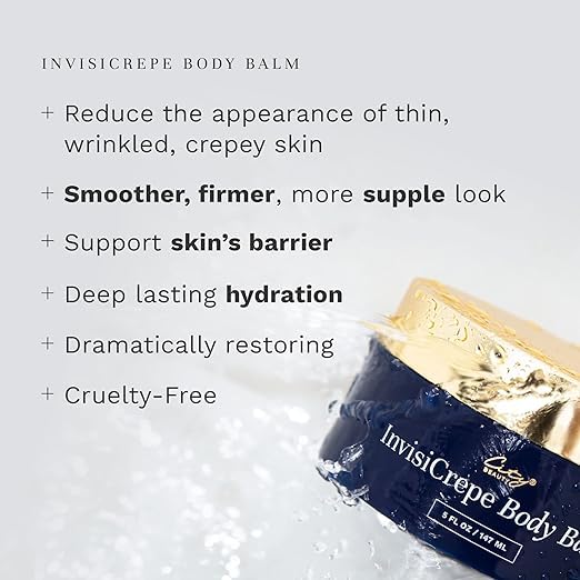 Zone corps traitée par InvisiCrepe Body Balm pour soin ciblé du corps