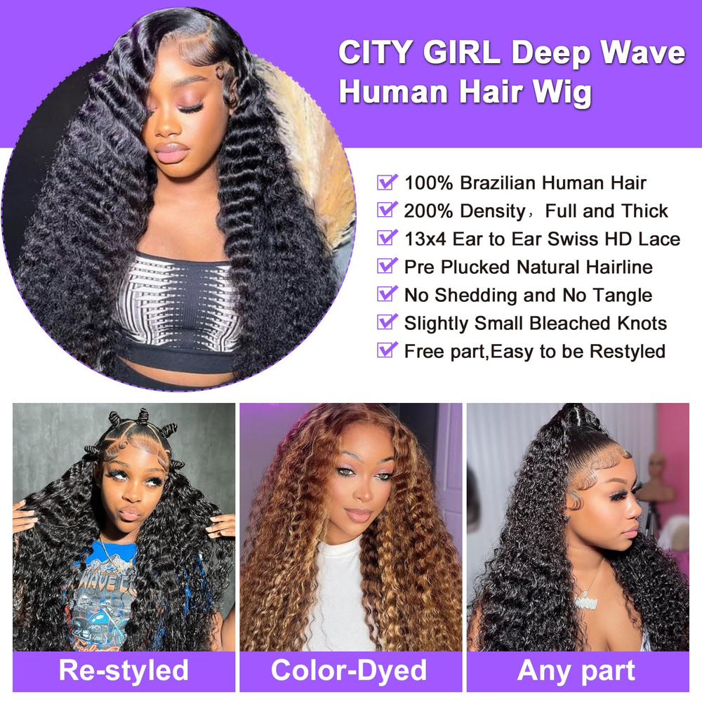 City Girl encaje frontal 13x4, talla media para comodidad diaria.